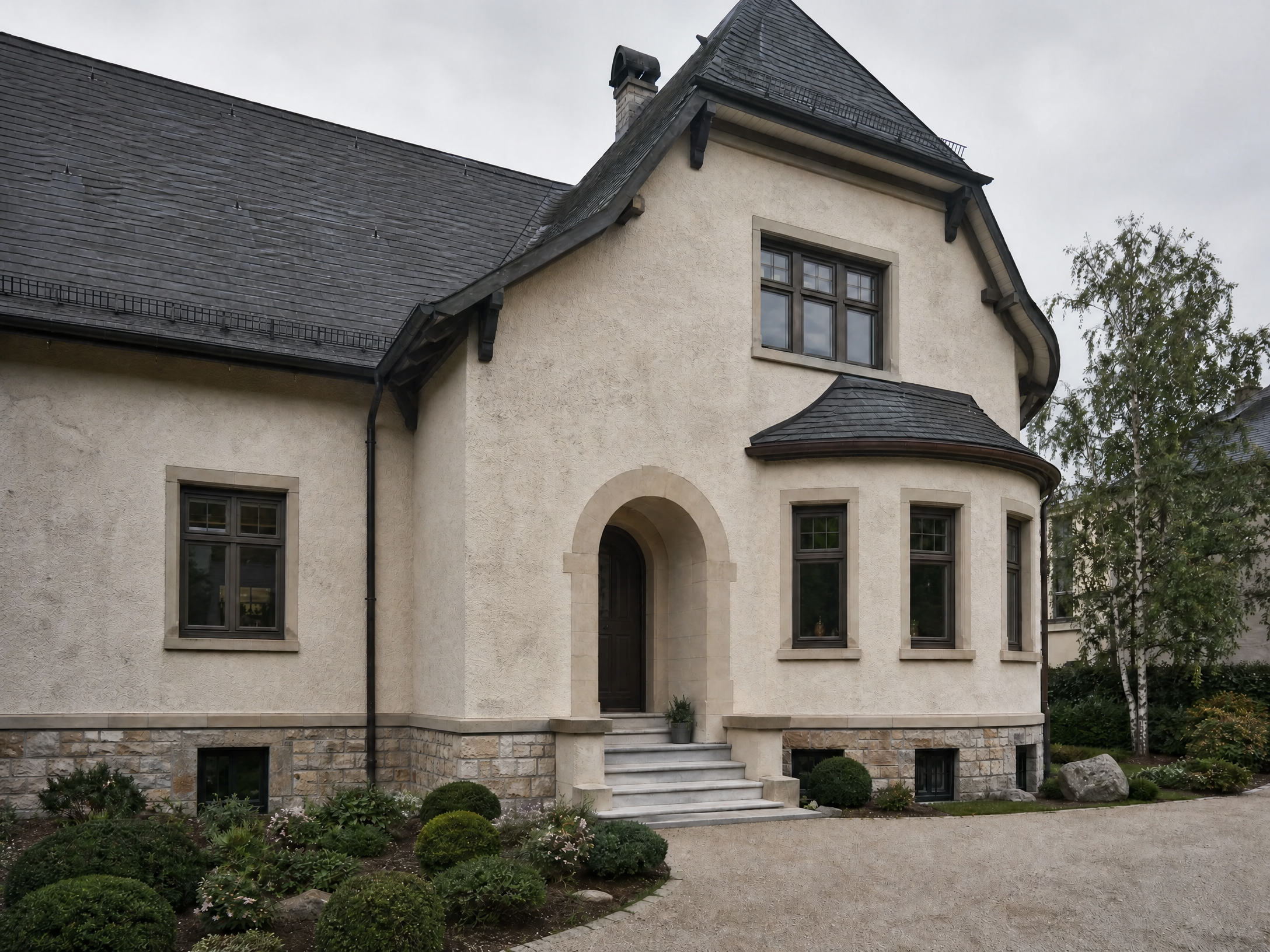 Même maison avant rénovation du crépi