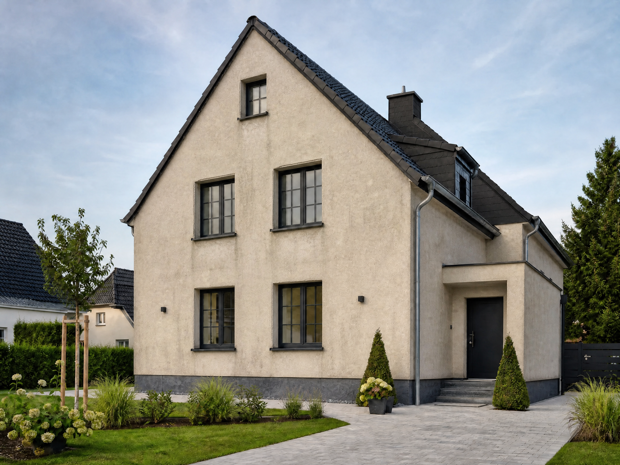 Même maison avant isolation thermique extérieure